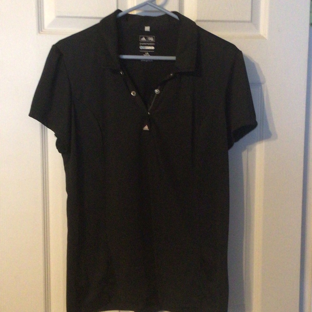 Adidas Black Button Down Shirt